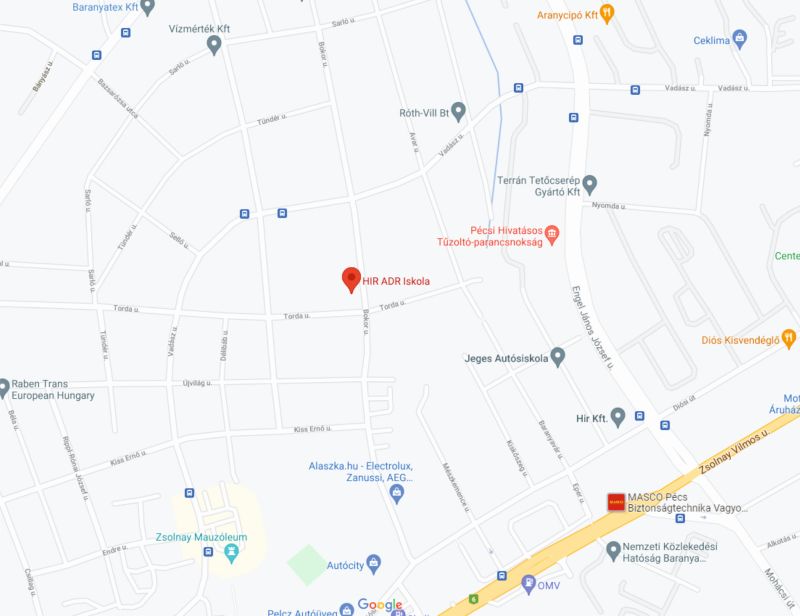 HIR ADR Iskola térkép